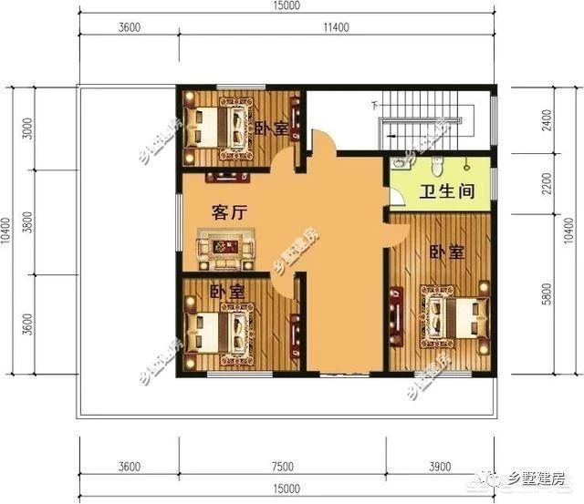 不同的兩種風格農村別墅設計圖，布局合理，經濟又實用