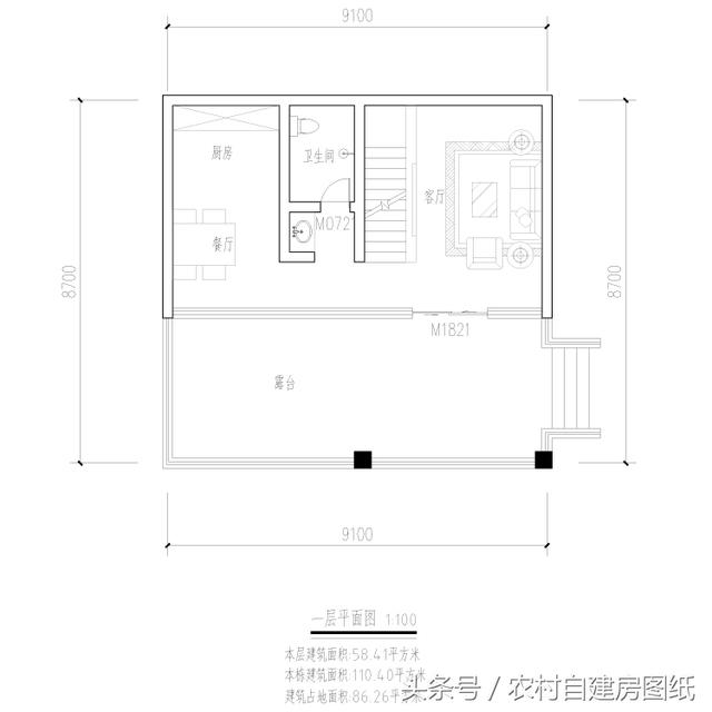 這款86平的別墅設計圖，對于想要現代風但家中宅基地不夠的人群是一個很好的選擇