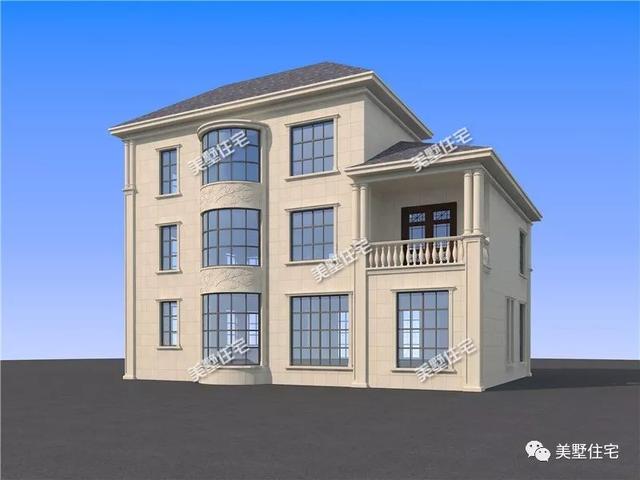 13X15米時尚的3層歐式風格別墅戶型圖，旋轉樓梯+挑空客廳，年輕人眼中的潮流典型