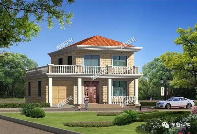 3款造價30萬左右的農村別墅圖，都帶有車庫，氣質絕對不輸豪宅