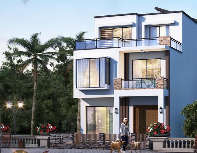 三層私人定制現(xiàn)代風(fēng)別墅圖，開(kāi)間7.5米，外觀明快簡(jiǎn)潔，讓人百看不厭