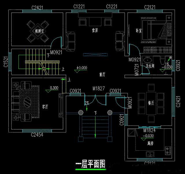帶地下室農村別墅設計圖，占地130平米帶有KTV+ 健身房，對于建房有層高限制的地方可以說是很實用了