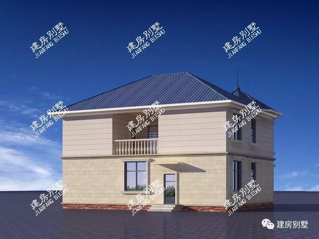 兩棟帶多邊形采光窗的小別墅戶型圖，一個客廳挑空一個不挑，外形真漂亮