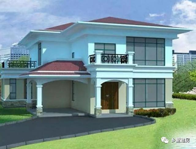 兩款農村自建別墅圖紙，造型新穎門廳+露臺+飄窗+車庫，完美的房子