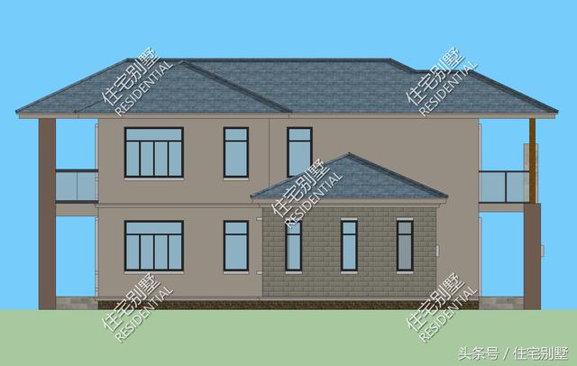 二層現代簡約派小別墅， 框架結構開間12X15精雕細刻，打造完美居住體驗