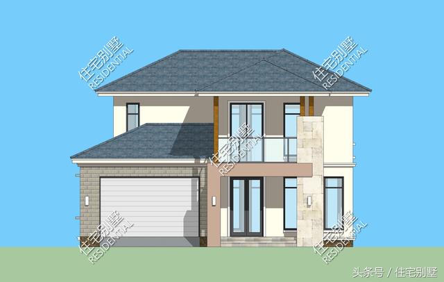 二層現代簡約派小別墅， 框架結構開間12X15精雕細刻，打造完美居住體驗