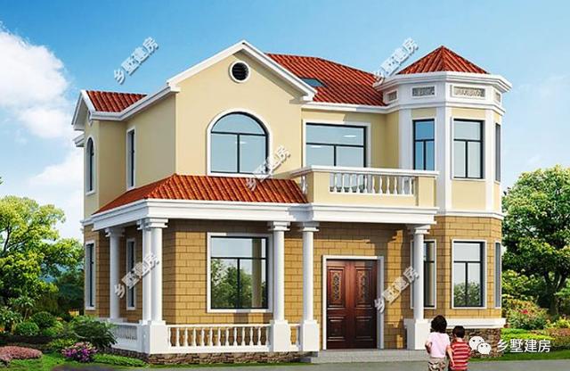 今天推薦兩款超大挑高客廳的二層別墅設(shè)計圖，裝修后更漂亮