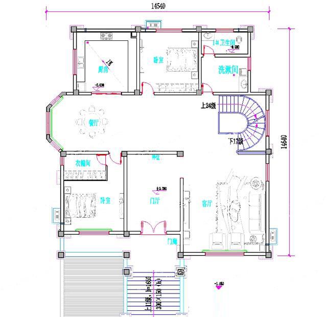 喜歡這樣的復(fù)式三層帶地下層農(nóng)村別墅戶型設(shè)計圖么？