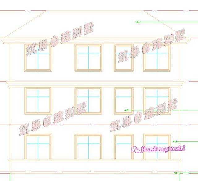 130平米13x10米三層別墅設計圖，復式挑空，喚起你對兒時紅磚瓦房的記憶