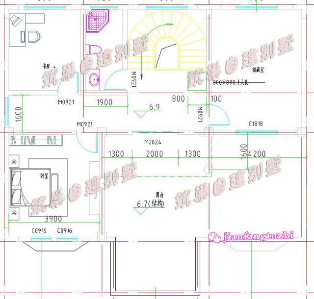 130平米13x10米三層別墅設計圖，復式挑空，喚起你對兒時紅磚瓦房的記憶