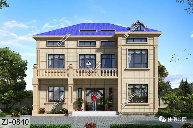 二層半歐式風格別墅設計圖，5室4廳3衛，設計的恰到好處，最適合農村老百姓自建