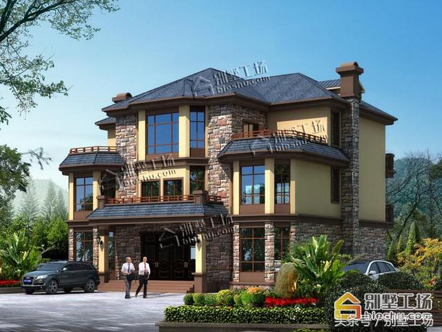超贊的兄弟雙拼聯排別墅設計圖，建成之后秒殺旁邊的小樓房