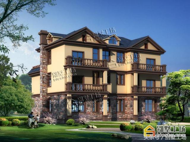 超贊的兄弟雙拼聯排別墅設計圖，建成之后秒殺旁邊的小樓房