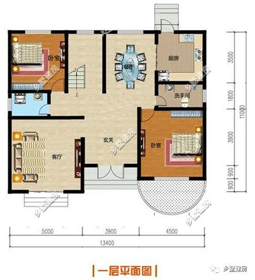 今天推薦一款田園風格別墅設計圖，清新自然，看過的人都想回村建一棟