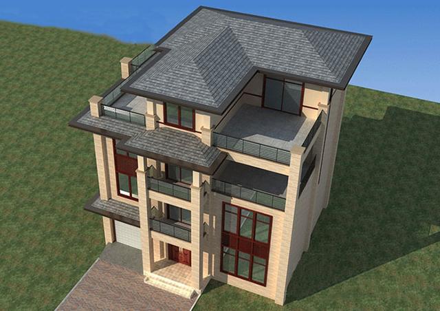 新中式四層復式別墅設計圖，造價55萬，能最大需要的滿足生活需要