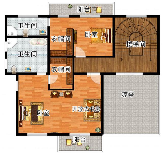 新中式四層復式別墅設計圖，造價55萬，能最大需要的滿足生活需要