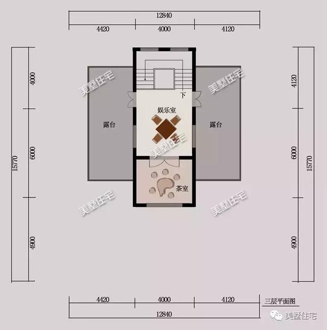 三層歐式別墅設計圖，造型簡約卻氣質獨特，室外帶涼亭，創造出讓您享受鄉間美好時光的理想居所