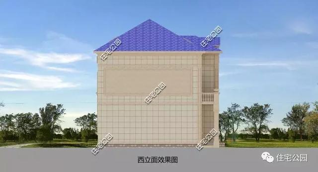 二層半簡歐式別墅設計圖，秀麗簡約，大氣不俗，帶閣樓+外置廚房。