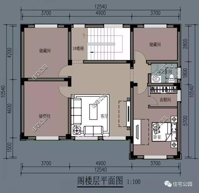 二層半簡歐式別墅設計圖，秀麗簡約，大氣不俗，帶閣樓+外置廚房。