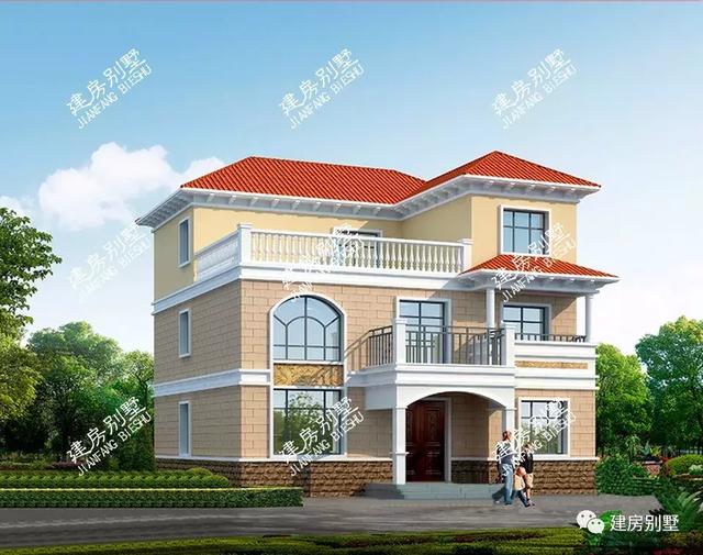 三棟同面寬的農村自建房設計圖，有華麗的，有簡單好施工的，你喜歡哪一款？