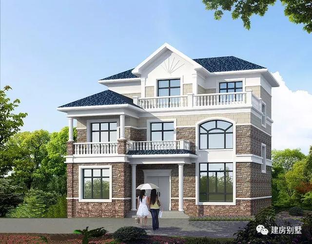 三棟同面寬的農村自建房設計圖，有華麗的，有簡單好施工的，你喜歡哪一款？