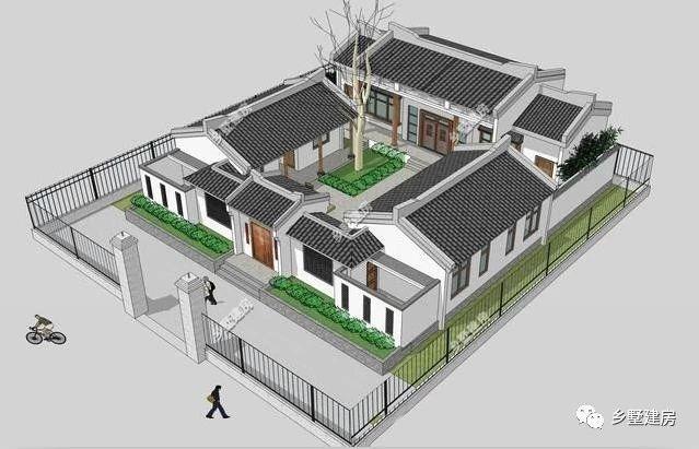 15款中國傳統建筑四合院別墅設計圖，款款精致，經典大氣