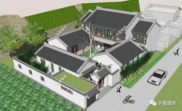 15款中國傳統建筑四合院別墅設計圖，款款精致，經典大氣