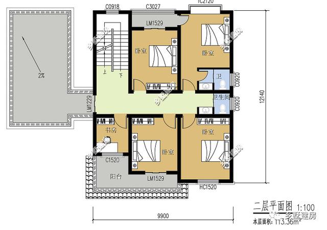 這款別墅設(shè)計圖花30萬就能建，帶水池，有花草綠植