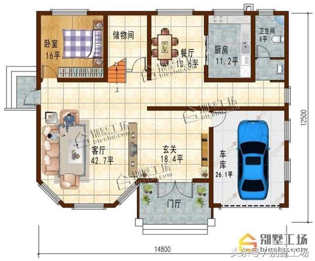 農村自建三層歐式別墅施工設計圖，線條感強，外型經久耐看