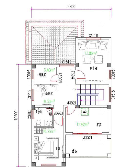 經(jīng)典三層地中海風(fēng)別墅設(shè)計(jì)圖，美感十足，占地120平，造價(jià)30萬。