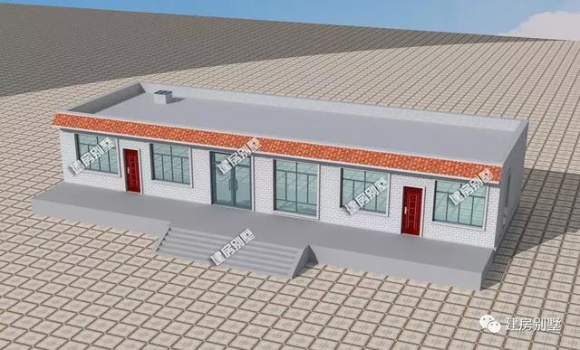 一層平屋頂農(nóng)村自建房，造型簡(jiǎn)單施工容易，布局方便實(shí)用，主體造價(jià)只要18萬。