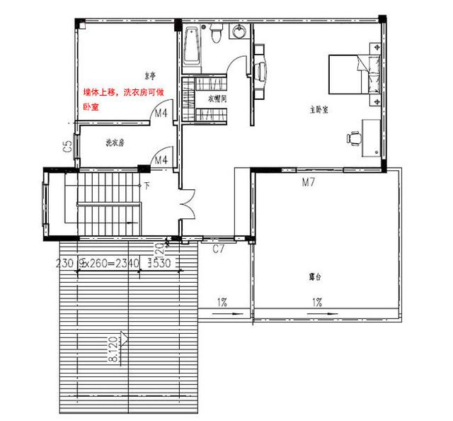 三層復式別墅設計圖，帶露臺，外觀時尚大方，造價30萬。