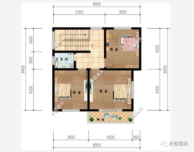 三層簡單的田園風(fēng)自建房，占地面積73.61平方米，讓你享有富有朝氣的慢生活！