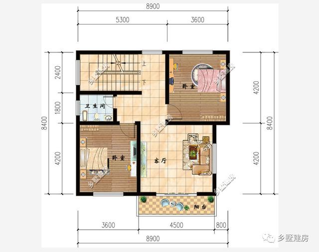 三層簡單的田園風(fēng)自建房，占地面積73.61平方米，讓你享有富有朝氣的慢生活！