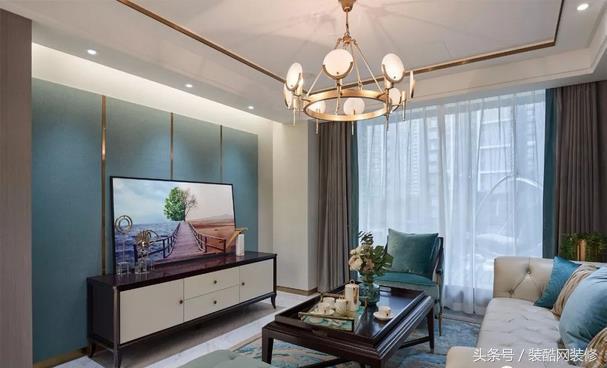 109平清新孔雀綠簡美風，客廳清新孔雀綠優雅有格調，裝修20萬，你心動嗎？