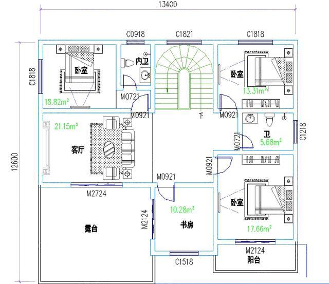 2款二層農(nóng)村小別墅設(shè)計圖，造價不高，適合普通農(nóng)村家庭建造