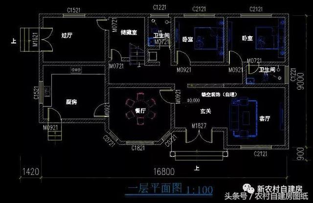 4款農(nóng)村建房別墅設(shè)計(jì)圖，帶獨(dú)立廚房和堂屋，符合農(nóng)村的生活習(xí)慣