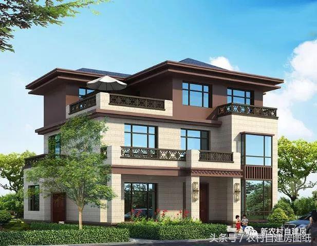 4款農(nóng)村建房別墅設(shè)計(jì)圖，帶獨(dú)立廚房和堂屋，符合農(nóng)村的生活習(xí)慣