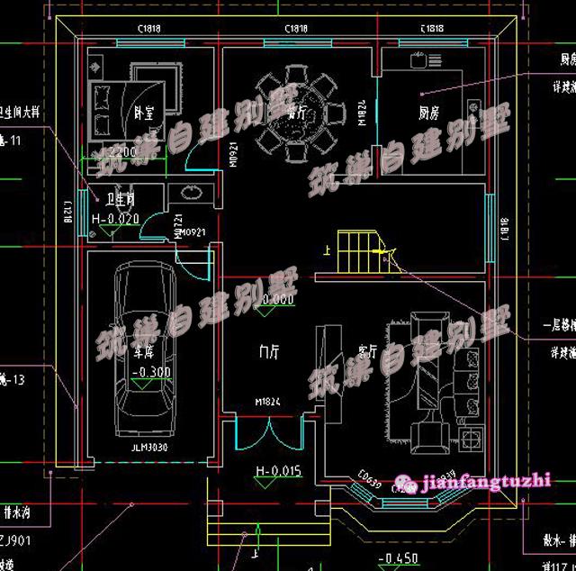 二層帶露臺(tái)斜屋頂農(nóng)村別墅設(shè)計(jì)圖 ，25萬(wàn)就能建，環(huán)境舒適愜意