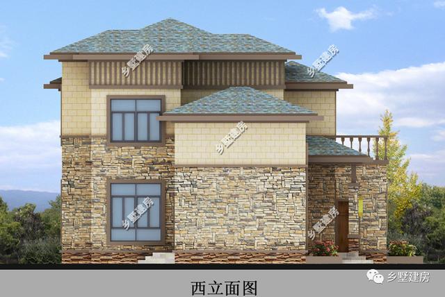 二層農村自建房別墅設計圖，具有現代感，外觀不易過時