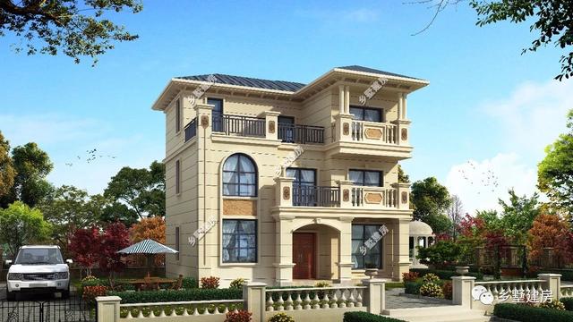 二層農村自建房別墅設計圖，具有現代感，外觀不易過時