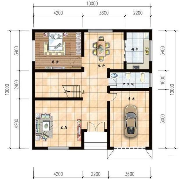 二層農(nóng)村小別墅設(shè)計圖，戶型時尚，符合農(nóng)村環(huán)境
