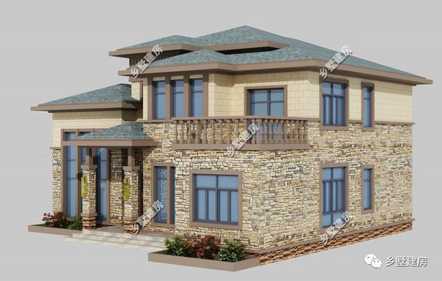一款新中式別墅設計圖，現(xiàn)在都流行回農(nóng)村建房了，心動的話就趕緊回村建房吧