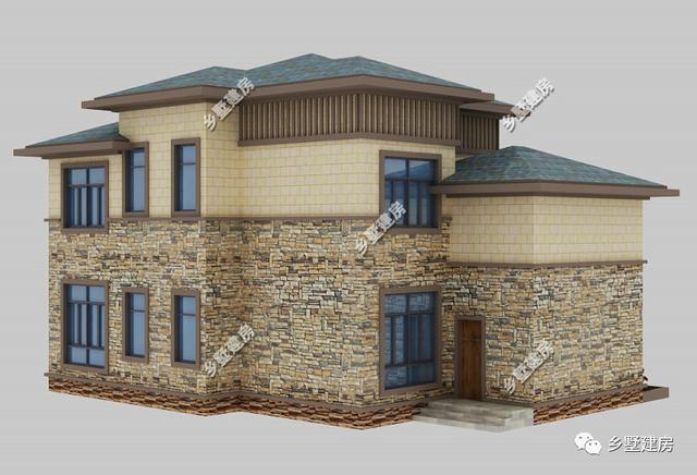 一款新中式別墅設計圖，現(xiàn)在都流行回農(nóng)村建房了，心動的話就趕緊回村建房吧