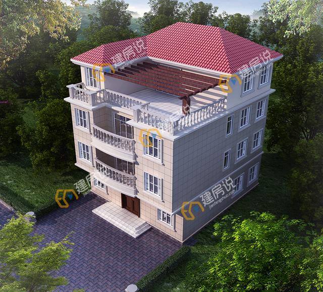 豪華四層別墅設計圖，超顯富貴氣質，自己住著也舒服開心