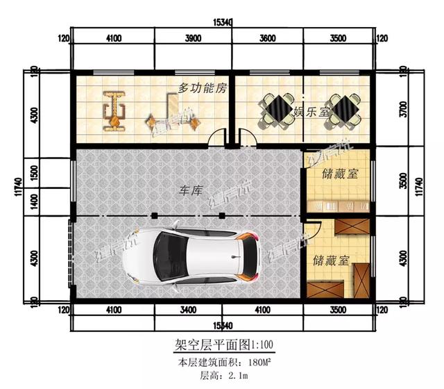 三款農村自建別墅設計圖，帶露臺和院子，一家人坐在院子里其樂融融