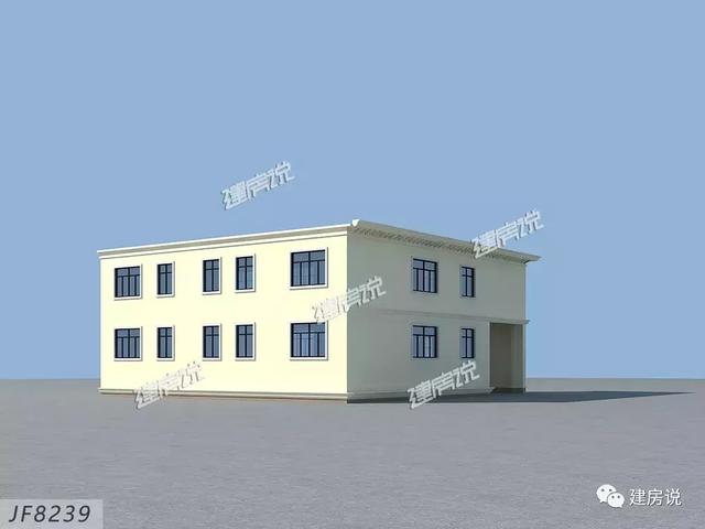 三款農村自建別墅設計圖，帶露臺和院子，一家人坐在院子里其樂融融