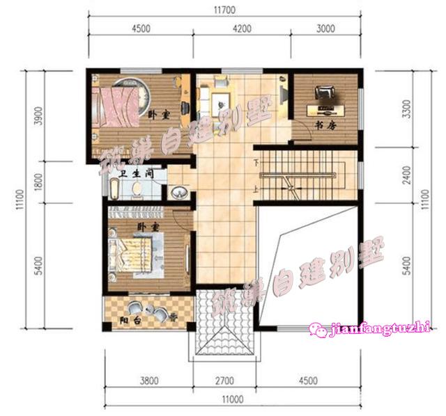 帶挑空客廳別墅設計圖，經典的農村建房款式，大氣方正，是大眾喜歡的款式