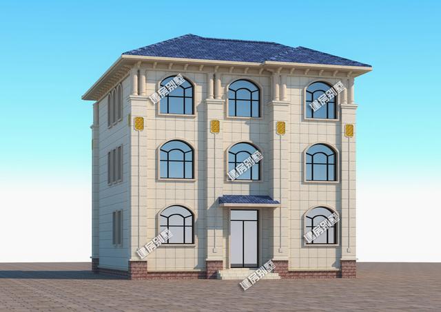 帶挑空客廳的三層別墅設(shè)計(jì)圖，整體空間感強(qiáng)