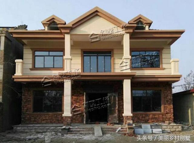 開間大的農村二層別墅設計圖，21萬經濟造價，看上去更大氣美觀